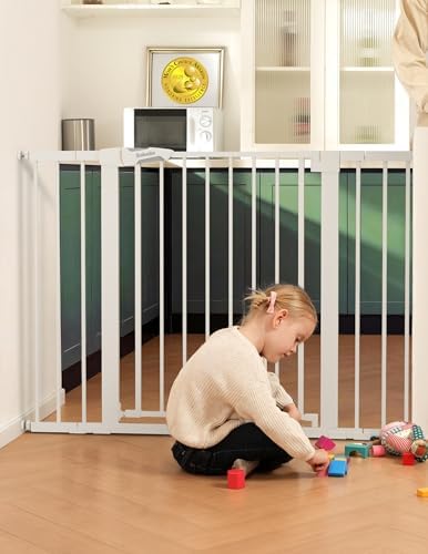 Babelio 36 in Tall Baby Gate for Stairs No Drilling, PressGuard, 29-48" W by BABELIO