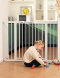 Babelio 29-43" Baby Gate for Stairs, 36" Tall, PressGuard P7, White by BABELIO