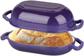 VORRINGARD Enameled Cast Iron Sourdough Bread Oven, Dutch Oven, Loaf Cast Iron Bread Pan for Homemade Bread Baking, Meatloaf Pan with Lid, 5QT, Purple by Unknown