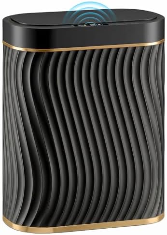 Ogikey Bathroom Small Trash Can with Automatic Touchless Lid, 2.6 Gallon Smart Garbage Can Narrow Waterproof Trash Bin for Bedroom, Office, Living Room by Ogikey