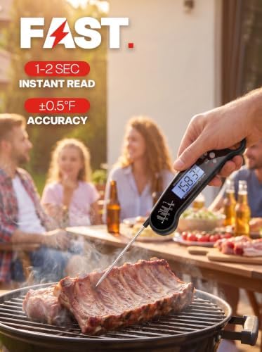 Meat Thermometer Digital, Food Thermometer for Cooking, Black - Image 2