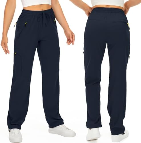 Toomett Women‘s Hiking Cargo Pants UPF 50 Quick Dry with Zipper Pockets - Image 2