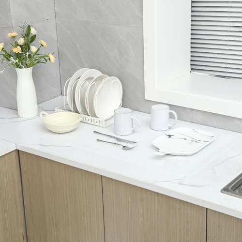 MicoYang Silicone Dish Drying Mat for Multiple Usage,Easy clean,Eco-friendly,Heat-resistant Silicone Mat for Kitchen Counter or Sink,Refrigerator or Drawer Liner Translucent 5XL 36inches x 18inches - Image 6