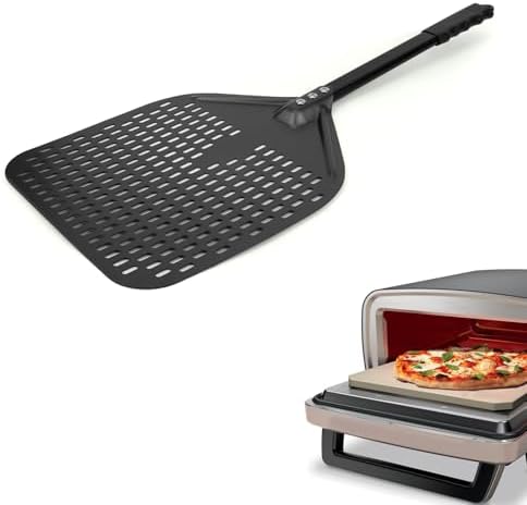 12in Perforated Pizza Peel Paddle Long Handle Compatible with Ninja MO201 by Unknown
