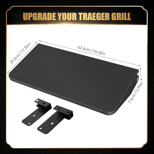 QuliMetal Folding Front Shelf for Traeger Pro 22, Pro 575, and Ironwood 650 - Image 2