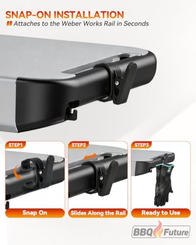 3-Pack Grill Clips for Weber Works Side Rail, Replacement for Weber 3401325 - Image 3