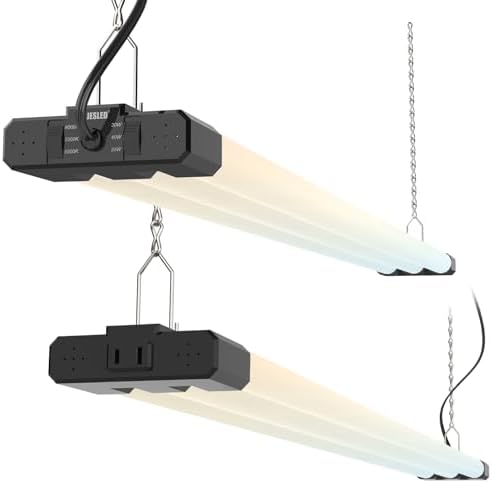 JESLED LED Shop Lights 4FT 7500LM, 3CCT & 3 Wattage Adjustable, ETL by JESLED