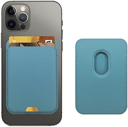 iLodn Magnetic Wallet Compatible with MagSafe for iPhone 17 16 15 14 13 12 Pro Max Air Plus Model, Mag 3 Safe Card Holder Stick on Accessories for Cell Phone & Case, Light Blue by iLodn