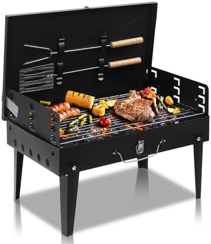 Outvita Portable Charcoal Grill, Foldable BBQ, Outdoor Smokers by Outvita