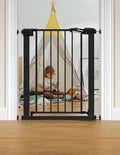 Bebelio 26–28.5" Narrow Baby Gate, No Driiling, PressGuard P7, Black by BABELIO