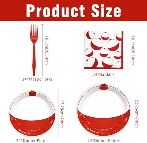 96 Pcs Gone Fishing Party Supplies,Plates Napkins & Forks for 24 Guests - Image 2