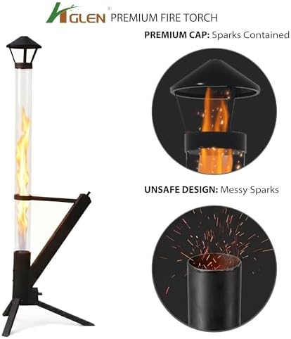 55.85" Patio Pellet Heater, Pellet Torch Patio Heater - Image 4