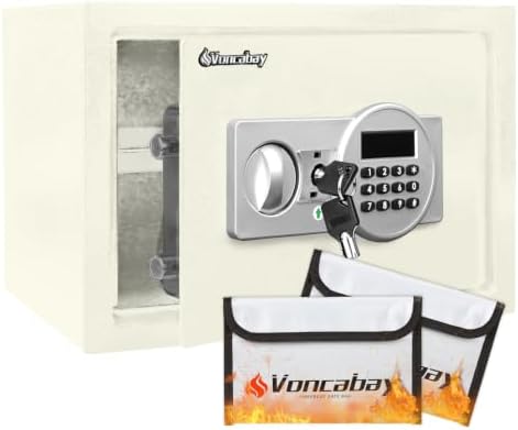 Voncabay Money Safe Box for Home with Digital Keypad, 0.8 Cu. Ft., White by Voncabay