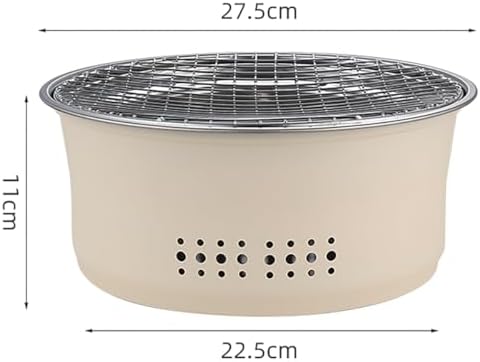 SANQIAHOME Stainless Steel Charcoal Portable Barbecue Grill, 10.5 Inches Non-Stick, Round, Barbecue or Hot Pot, Boiling Water, Charcoal Stove for Home Party Outdoor Camping - Image 5
