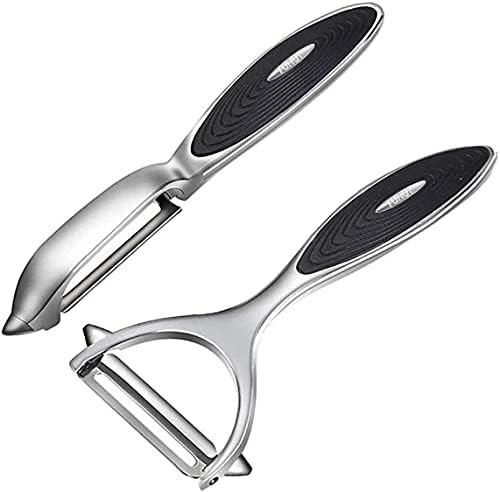 FUHUY Vegetable, Apple Peelers for kitchen, Fruit, Carrot, Veggie, Potatoes Peeler, Y-Shaped and I-Shaped Stainless Steel Peelers, with Ergonomic Non-Slip Handle & Sharp Blade, Good Sturdy (2PCS) by FUHUY