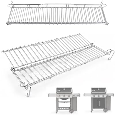 66044 Foldable Warming Rack for Weber GS4 Genesis II 300 Series Grills by BBQFuture