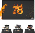 Tamfile Large Fireproof Grill Mat for Outdoor BBQ (78 x 48 Inch, Black) by Tamfile