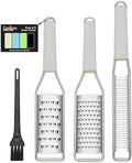 Cambom Cheese Grater Citrus Zester Lemon Zester Pack of 3-304 Stainless Steel - A Sharp Tool for Parmesan Cheese, Ginger, Garlic, Nutmeg, Chocolate, Vegetables，Fruits，Dishwasher Safe Clear by Cambom