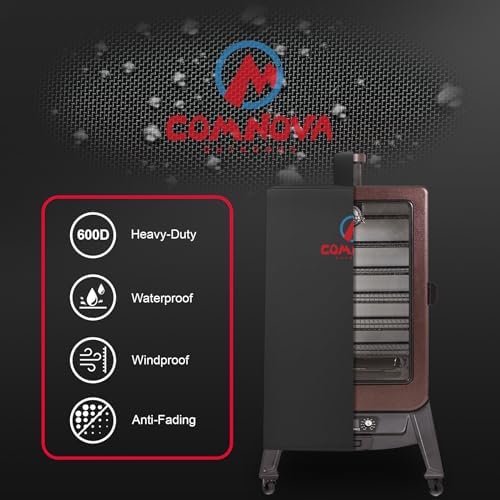 Comnova Vertical Smoker Cover for Pit Boss 4-5 - 7 Series - Premium Wood Pellet Smoker Cover for Pitboss 73550, 600D Smoke Cover for Pit Boss 4 Series, 5 Series, 7 Series, and Competition PBV5P2 - Image 3