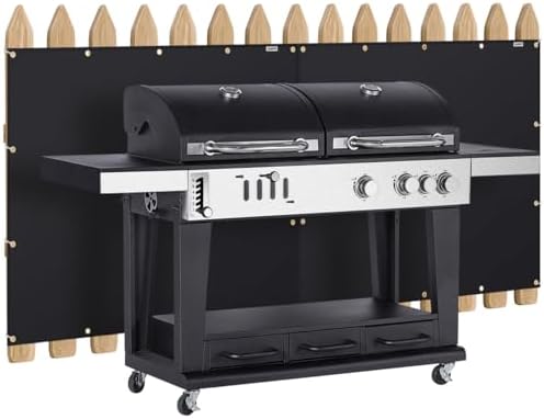 Heat Shield Behind Grill 4'x5' Heat Shield Mat for Wall, Deck Fence, Railing, Grill and Refrigerator, Heavy Duty Fireproof Cover and Screen Protect Deck Railing from Grill by FIREWESS