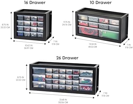 IRIS USA 26-Drawer Teacher Toolbox, Stickers, Markers, Made in USA, Black - Image 4