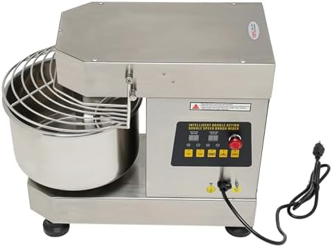 10.5Qt Commercial Food Mixer, 750W Dual Rotating Electric Dough Kneading Machine Kitchen Bakery Equipment with Stainless Steel Bowl & Security Shield for Pizzeria, Restaurant - Image 4