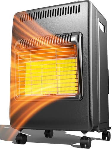 PAULINN Propane Heater Indoor Outdoor Patio Heaters 6000 to 18000 BTU 3 Modes for Patio, Garage, Camping, Shop, Black by PAULINN
