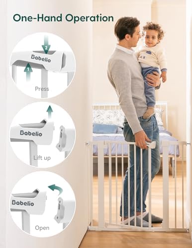 Babelio 29-48 in Baby Gate for Stairs No Drilling, PressGuard Dog Gate - Image 4