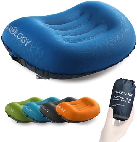TREKOLOGY Aluft 2.0 Small Inflatable Camping Pillow for Backpacking, Travel by TREKOLOGY