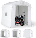 Outdoor Storage Shed 7x6x6 Ft, Heavey-Duty PE Fabric Waterproof Garden Shed Storage Tent with Steel Frame for Backyard(White) by OUTMAX