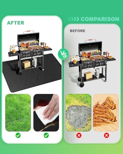 TAOMAND Large 76 x 52 inches Under Grill Mats for Outdoor Grill | BBQ Mat - Image 4