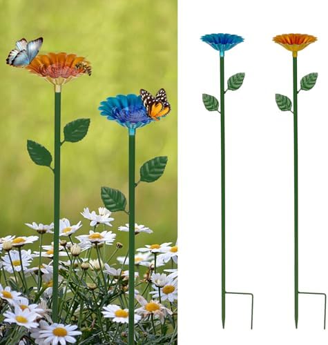 2 Pack Bee Watering Station, Bee Bath for Garden Outdoor Yard Decor by Retyion