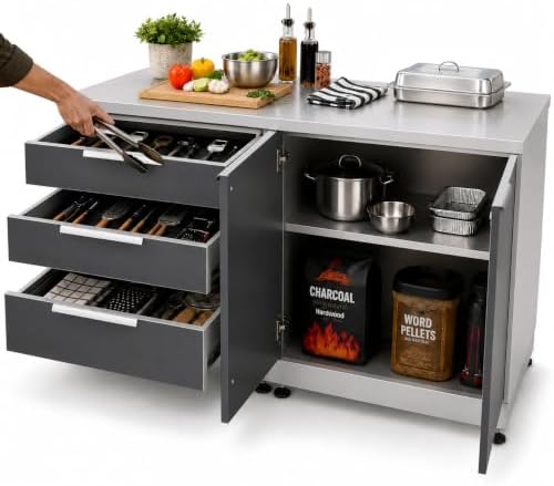 Blue Sky Outdoor Living 2-Piece Modular Outdoor Kitchen Cabinets Combo Set by BlueSkyOutdoorLiving