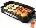 Cleansnap Everyday Electric Griddle, 20” Nonstick Grill with Foldable Anti-Mess Shield, 1700W Fast Heating, ILAG Ultimate Coating, Dishwasher-Safe Removable Plate, Midnight Black by senschef
