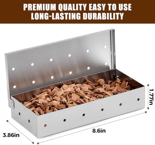 Smoker Box for Gas or Charcoal Grills, Premium Stainless Steel Build - Image 2