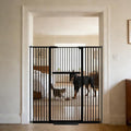 Lumizone 55.12" Extra Tall Pet Gate for Cat Dog 30.12"-59.24" Wide Black by Lumizone