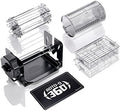 ROTO-Q 360 Family Rotisserie Kit – Non-Electric Wind-Up Spit Roaster with Basket, Flat Cage, Skewer Set & Mat for Grill, Oven, Smoker, Portable BBQ Cooking, Tailgating, or Camping Use by ROTO-Q360