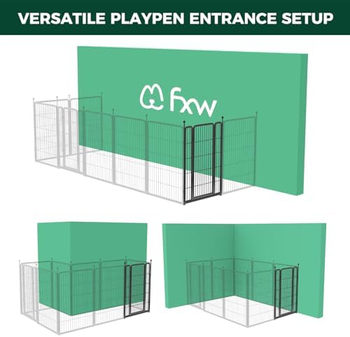 FXW Add-On Gate Panel for Outdoor Dog Playpen, 40" H, Black, Patented - Image 4