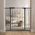 BalanceFrom 29.1-43.3" Easy Walk-Thru Baby and Pet Safety Gate with Hold-Open and Auto-Close – Adjustable Steel Barrier for Stairs, Doorways, and Hallways, No Drilling Installation by BFFITNESS