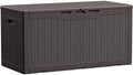 Devoko 100 Gallon Waterproof Deck Box, Resin Large Outdoor Storage Box by DEVOKO