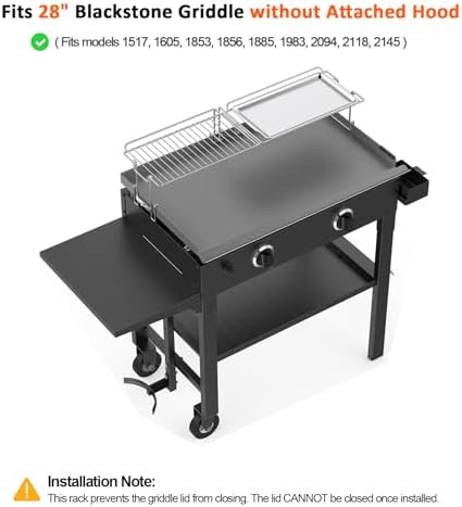 Stanbroil Warming Rack & Tray for 28" Blackstone Griddle, Foldable - Image 4