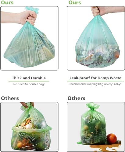 AYOTEE 8 Gallon Trash Bags, 80 Count,30 Liter Plant-based, Medium Size - Image 3