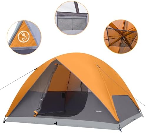 Amazon Basics Camping Tent, 3-Season Dome Design with Rainfly - Image 2