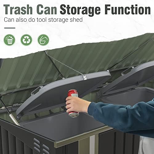 Greesum 5.8x3.3 FT Outdoor Storage Shed, Black - Image 7