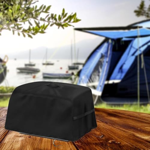 Small Grill Cover, 420D Oxford Fabric BBQ Cover with Handle Strap and Drawstring, Portable Outdoor Grill Protective for Camping Patio Balcony and Garage Storage - Image 2