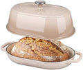 VORRINGARD Enameled Cast Iron Dutch Oven Pot with Dome Lid, Oval Bread Oven for Homemade Sourdough Bread Baking, Oven Safe up to 500°F, 6 Quart, Latte by Unknown