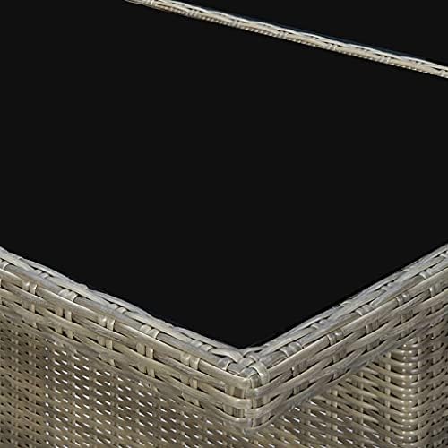 Garden Table Rectangular Brown Patio, Outdoor Furniture, Dining Tables for Kitchen, Deck, Balcony and Exterior Use - Image 6