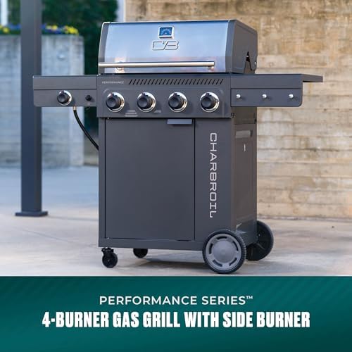 Charbroil Performance Series 4-Burner Gas Grill Cabinet with Side Burner, Gray - 463254025 - Image 2