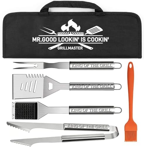 Personalized Gifts for Men, BBQ Accessories Grilling Tools Set by ACRSIKR