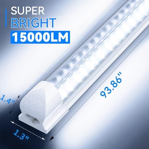 SHOPLED 8FT Led Shop Light 100W 15000LM 6500K Linkable Shop Light - Image 5